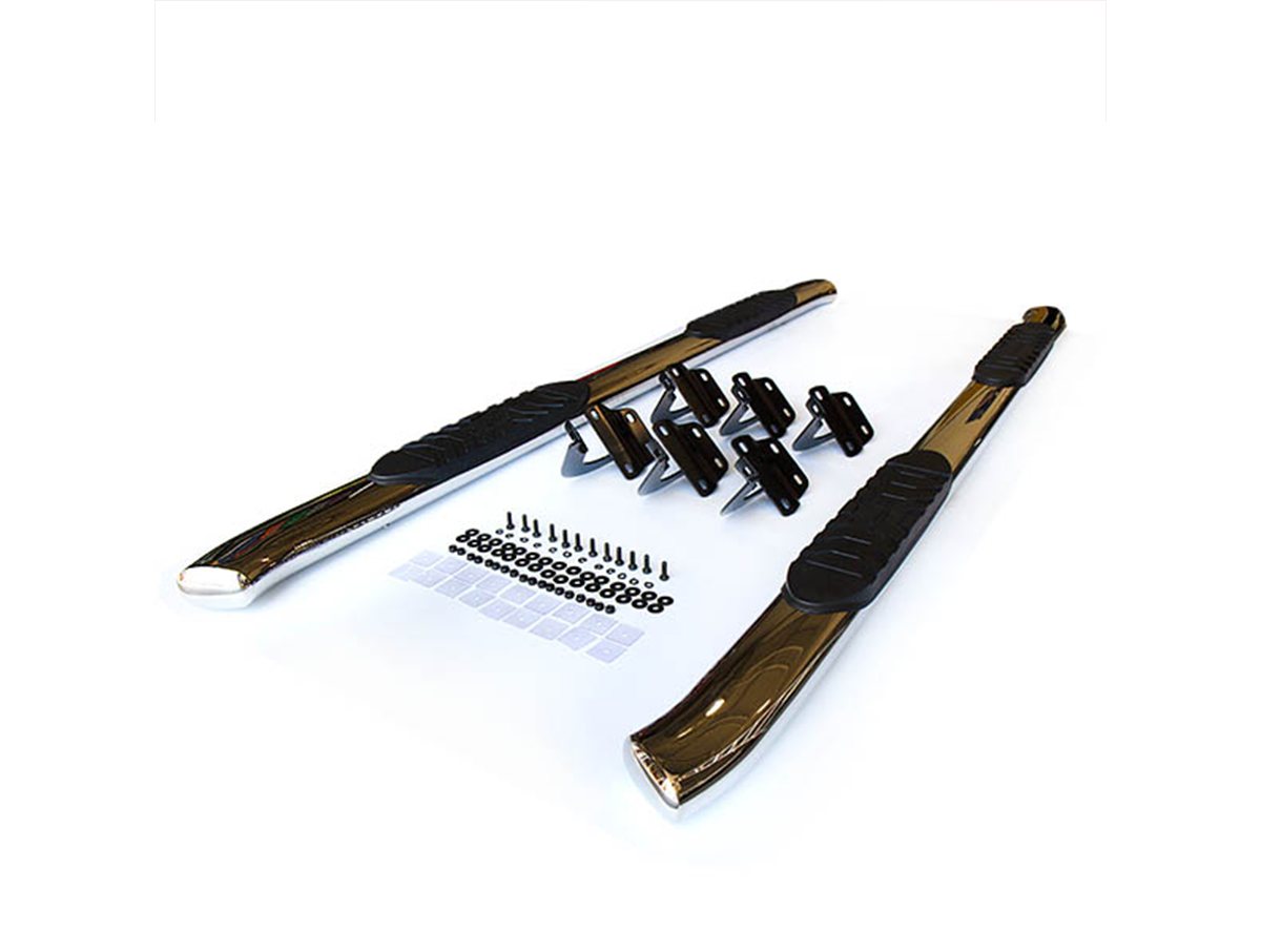 5" Polished Stainless Oval Side Bars – 1999-2016 SuperDuty F-250 / 1999-2016 SuperDuty F-350, Super Cab