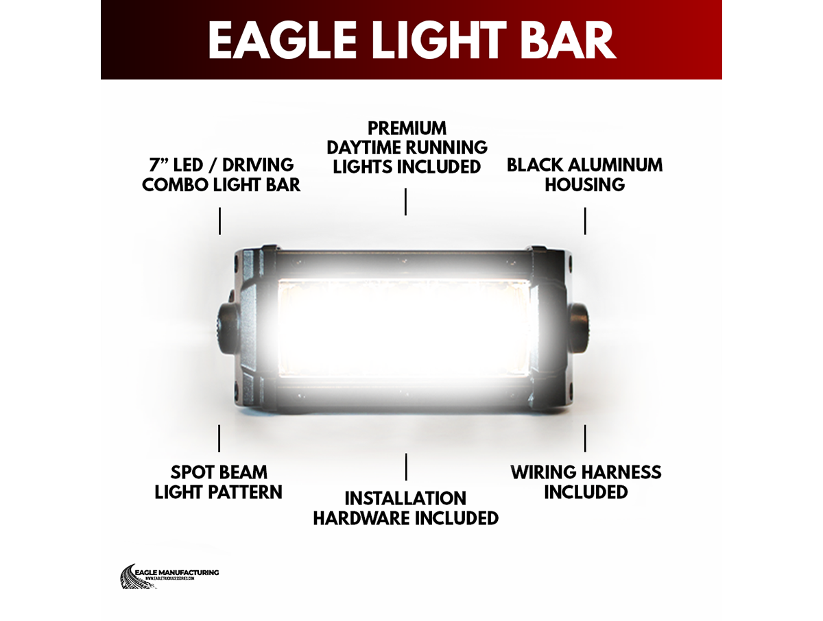 Driving / LED Combo Light Bar – 7" inch
