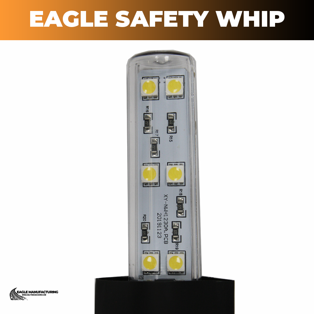 Eagle Manufacturing Safety Whip G2 - Replaceable Steady Amber Light (6 LED) - Image 3