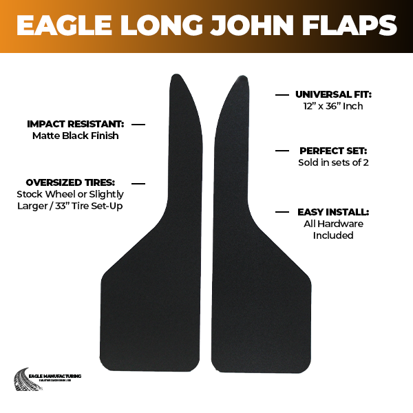 Eagle Manufacturing Universal Long John Mud Flaps (12" x 36") - Image 2